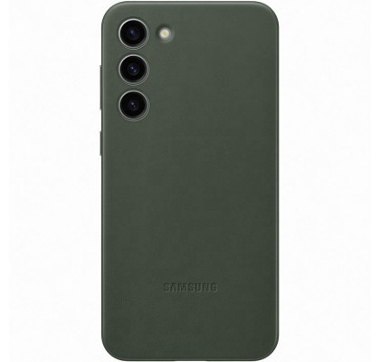 Husa Leather Cover pentru Samsung Galaxy S23+, Green